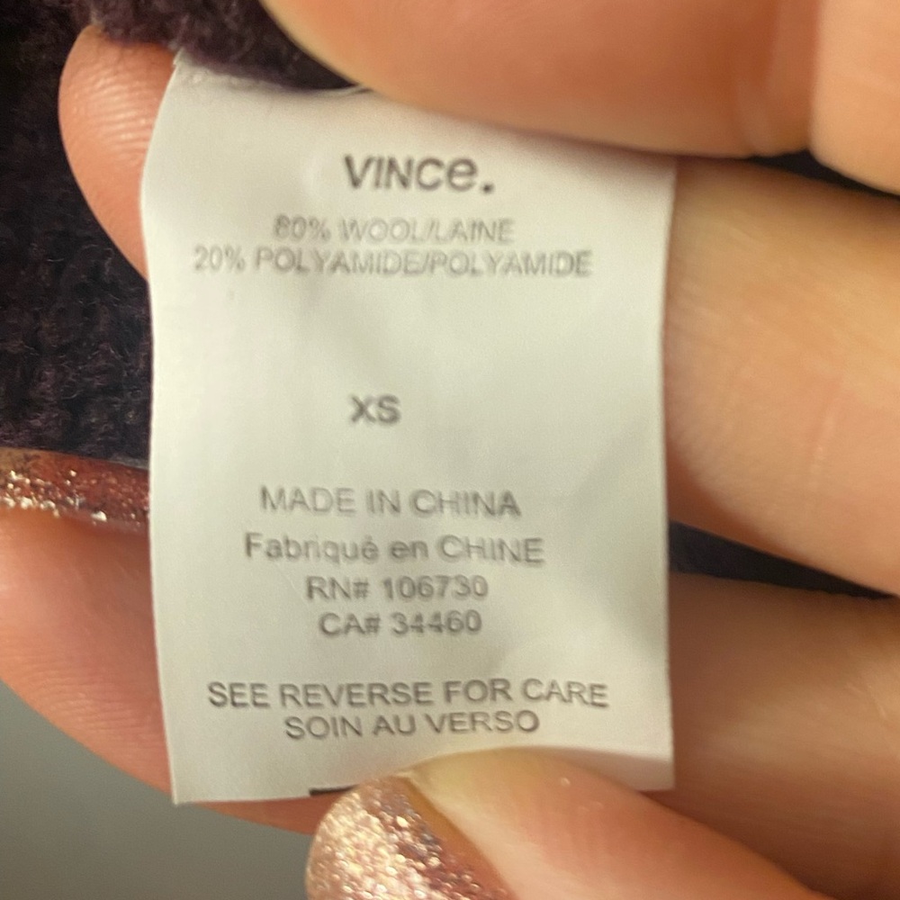 Vince Rich Plum Women's Cardigan - Picture 4 of 8